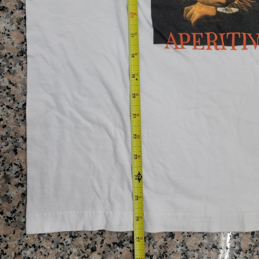 White Graphic T-Shirt with Mona Lisa Print - Picture 6 of 7